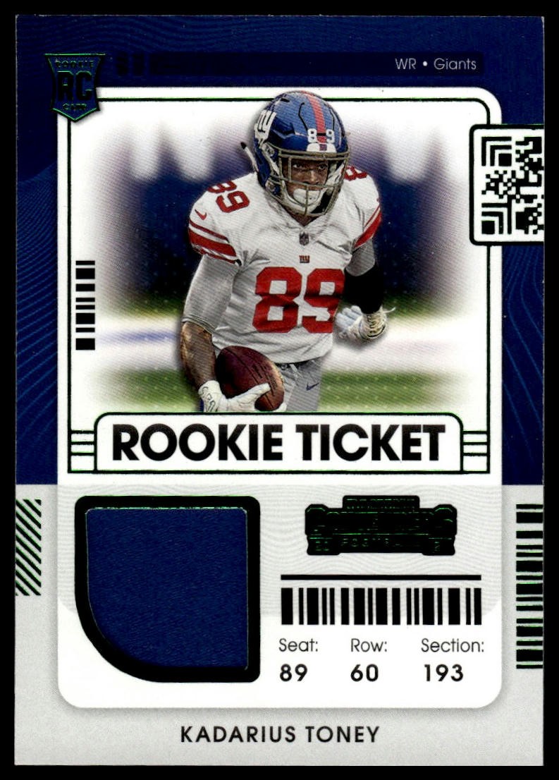 Kadarius Toney Panini Contenders Rookie Ticket Swatches #KTO Base