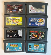 Lot of 8 Nintendo GBA Games Simpsons Medabots Rough Shape Tested & Works!