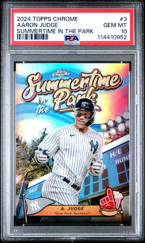 2024 Topps Chrome Summertime In The Park #3 AARON JUDGE PSA PSA 10 SN114410952