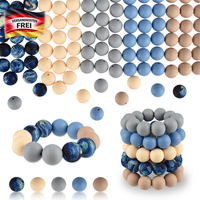 Silikonperlen Set FüR Schmuck Und Basteln 15Mm Loch Groß In Bunten Farben