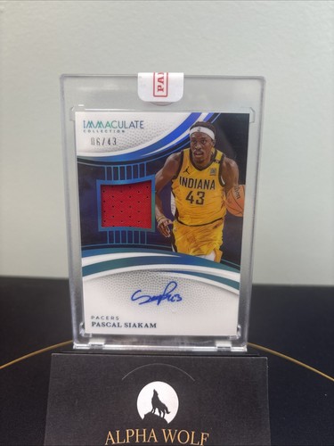 2024-25 Panini Immaculate Collection #PAU-PSC Pascal Siakam Blue Patch Auto /43