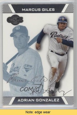 2007 Topps Co-Signers Blue 29/250 Adrian Gonzalez Marcus Giles #39 READ 3c7