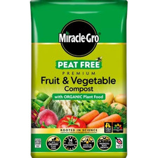 Miracle-Gro Organic Fruit & Veg Peat Free Compost 40L for Healthy Plant Growth 0.42 per litre