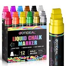 Window Markers, Jumbo Chalk Markers for Blackboard Erasable,Washable Car Mark...