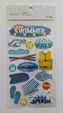 Little Swimmer Kids Swim Lessons Pool Toys Scrapbooking Stickers Recollections