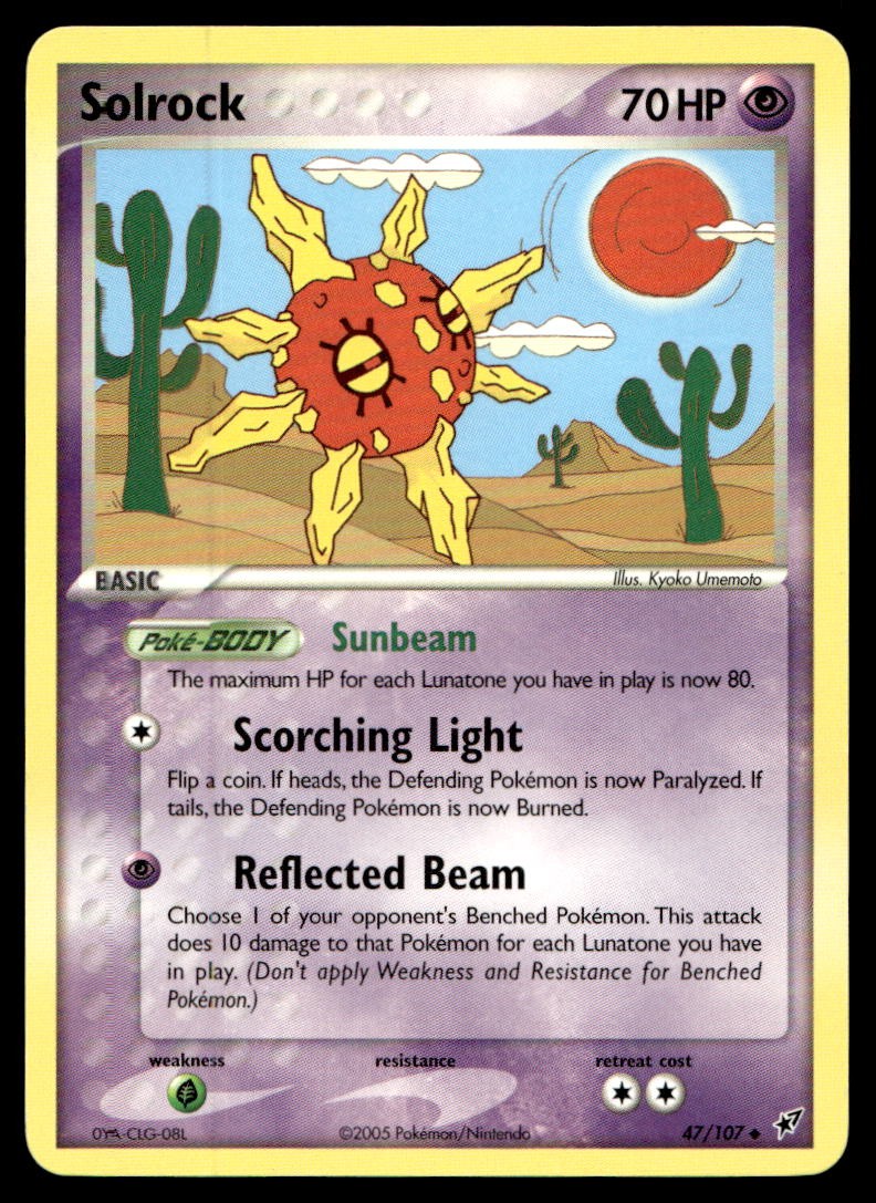 EX-NM Deoxys Solrock Uncommon 47/107 2005 Pokemon TCG