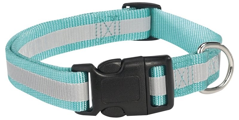Guardian Gear Reflective Dog Collar, Fits Necks 10" to 16", Blue