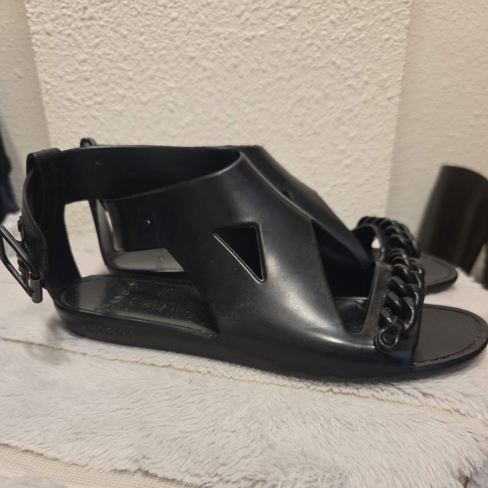 Authentic GIVENCHY size 36 polyurethane SANDALS I… - image 3