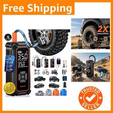 Portable Air Compressor - Dual Power, LED Display Travel Ready