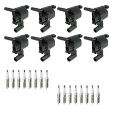 NGK 8 Ignition Coil 16 Platinum Spark Plug Kit For 300 Durango RAM 1500 2500 5.7