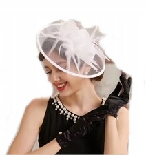Kopfbedeckung Weiß Braut Hochzeit Fascinator Haarschmuck