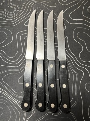 Lot of 4 Zwilling JA Henckels 4.5 in Steak Knives Made in Spain Stainless Steel