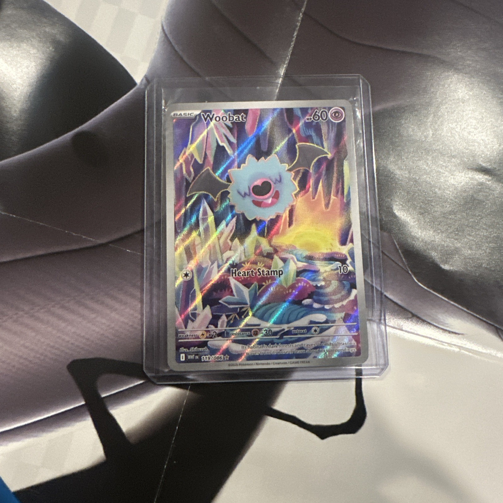 Woobat 119/086 Sv: White Flare Holo