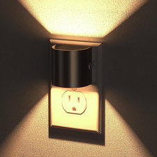 LED Night Light 2 Pack Plug In Dusk to Dawn Sensor 3-Level Dimmable 3000K