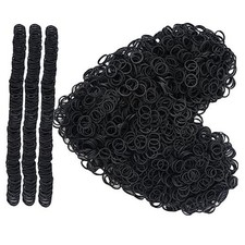 Rubber Bands mini 2000pcs rubber band black 0.5inch small Rubber Black-2000Pcs