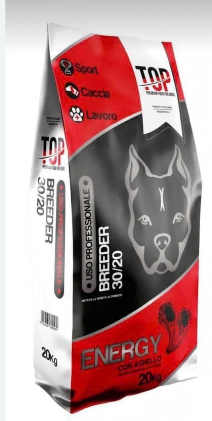 Cibo Secco Top Energy 20kg - Performance e Recupero per Cani Atleti