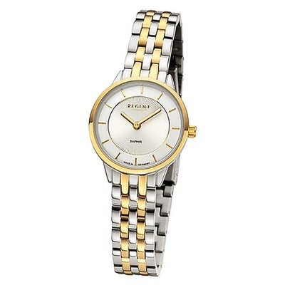 Armbanduhr Metallband bicolor GM-2127 Damen Uhr Analog Regent URGM2127