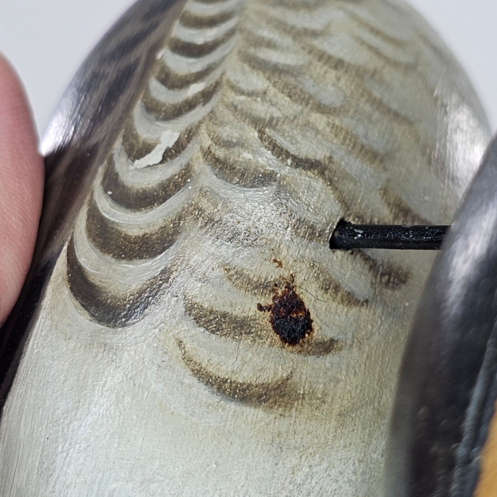 Rare A E Elmer Crowell Miniature Canada Goose Figurine 4.4" 1862-1952 Wood thumbnail 15