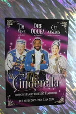 Ore Oduba, Tim Vine & Cat Sandion (Cinderella) Signed Theatre Flyer