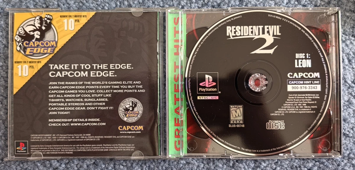 Sony PlayStation 1 Resident Evil 2 1999 Release Year Video Games