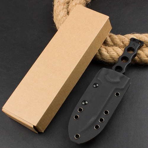 Black Straight Special Ops Knife Tactical Forces Combat Stabbing Military Army - Foto 12 di 16