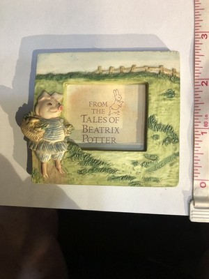Small Resin Picture Frame With Beatrix Potter  s Little Pig Robinson. Magnet.
