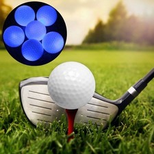 6PCS Synthetic Rubber LED Luminous Golf Ball Bright Attractive for Night Daytime