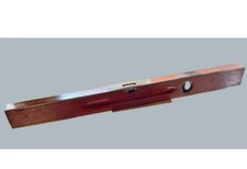 Vintage 24-in Wood Level - STANLEY Wood And Brass Dated 5/8/1906 #1093