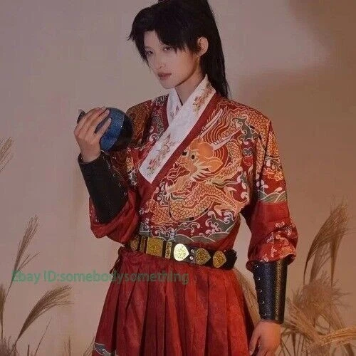 Traje de Pez Volador Chino Original Hanfu Hombres Dinastía Ming Juegos con disfraces Tradicionales Foto 2 de 4