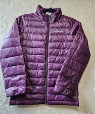 Columbia Youth M 10/12 Purple Down Puffer Jacket Kids Lightweight Quilted Winter