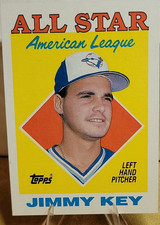 Topps 1988 Jimmy Key All-Star #395 Blue Jays MLB Baseball Base Set Card