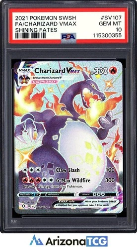 Pokemon 2021 Charizard VMAX SV107 Shiny Vault Shining Fates GEM MINT PSA 10