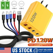 120W Supe Fast Charging USB Type C Wall Charger For Samsung iPhone Android Phone