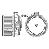 Mahle InnenraumgeblÄSe GeblÄSemotor 250W 164Mm Passend FüR Seat MII Skoda