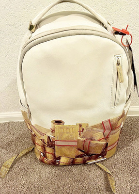 Sprayground White Gold limited addition backpack