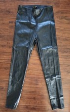 Women s Shinestar Black Leather Pants Size M