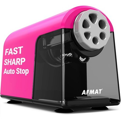 AFMAT PSX2 Electric Pencil Sharpener Heavy Duty, 6 Holes, Auto Stop Pencil Sh...