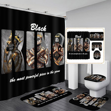 Black Art African American Shower Curtain or Bathroom Sets. Perfect Gift Ideas.