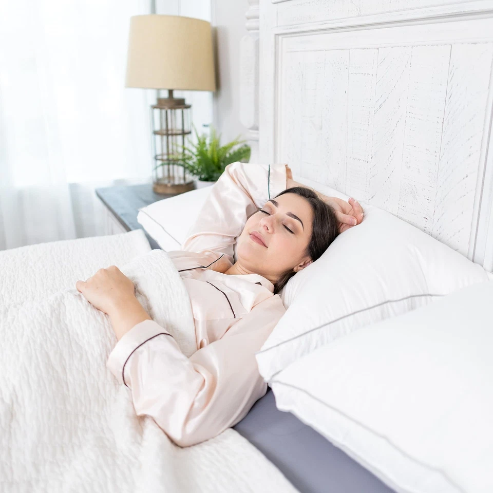 Luxury Feather Down Pillow Standard Queen Size for Sleeping, Hotel Collection... - Image 3 of 4