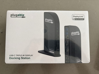 Brand New Sealed Plugable UD-ULTC4K USB C Docking Station 4K 3 Monitor Display