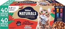 Webbox Naturals Complete Adult Wet Cat Food, 40 x Meat in 100 g (Pack of 40) |UK 7.25 per kilo