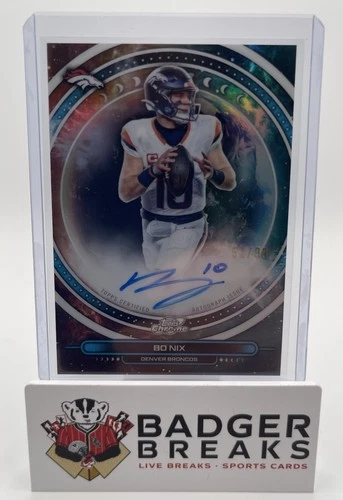 2025 Topps Chrome Bo Nix Chrome Autographs (RAW)