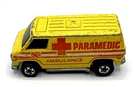 Vintage 1974 Hot Wheels Paramedic Ambulance Hong Kong Yellow Super Van Blackwall