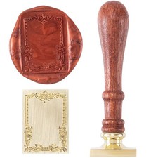 Mxxipp Photo Frame Wax Seal Stamp Kit, Vintage Brass Sealing