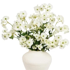 Artificial Flowers,3PCS 32" Fake Silk Flowers, Faux Floral Stems Artificial P...