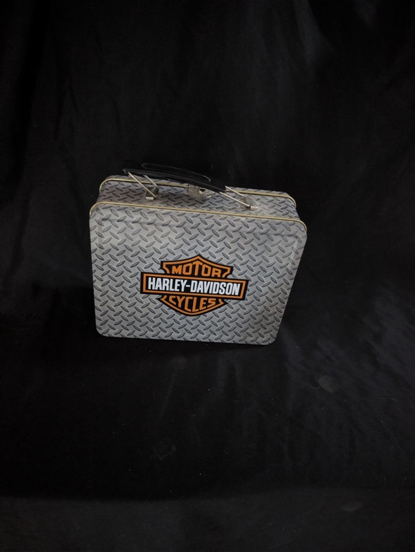 Harley Davidson Metal Lunchbox Tin 6" x 8" Collectable