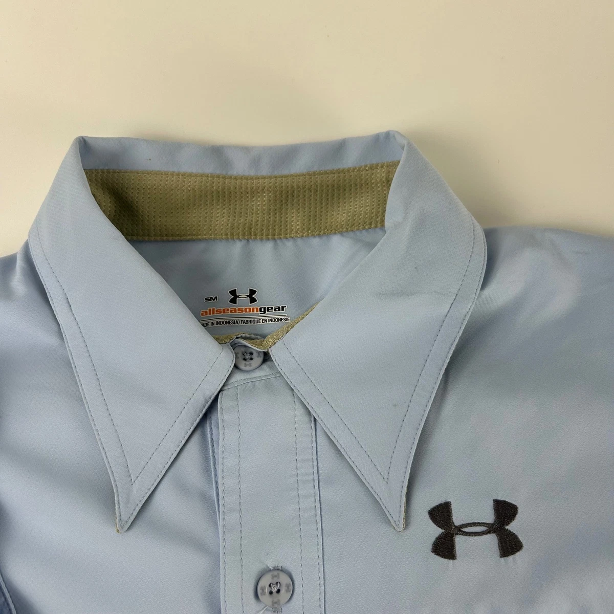 Camisa de pesca Under Armour para hombre S AllSeasonGear ventilada azul manga larga UPF NUEVA CON ETIQUETAS