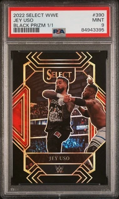 2022 Panini Select WWE - Jey Uso - Black Prizm 1/1 - Mezzanine PSA 9