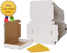 100 Pack 7 5 1 Small Shipping Boxes White Corrugated Cardboard Mailer Box for Pa