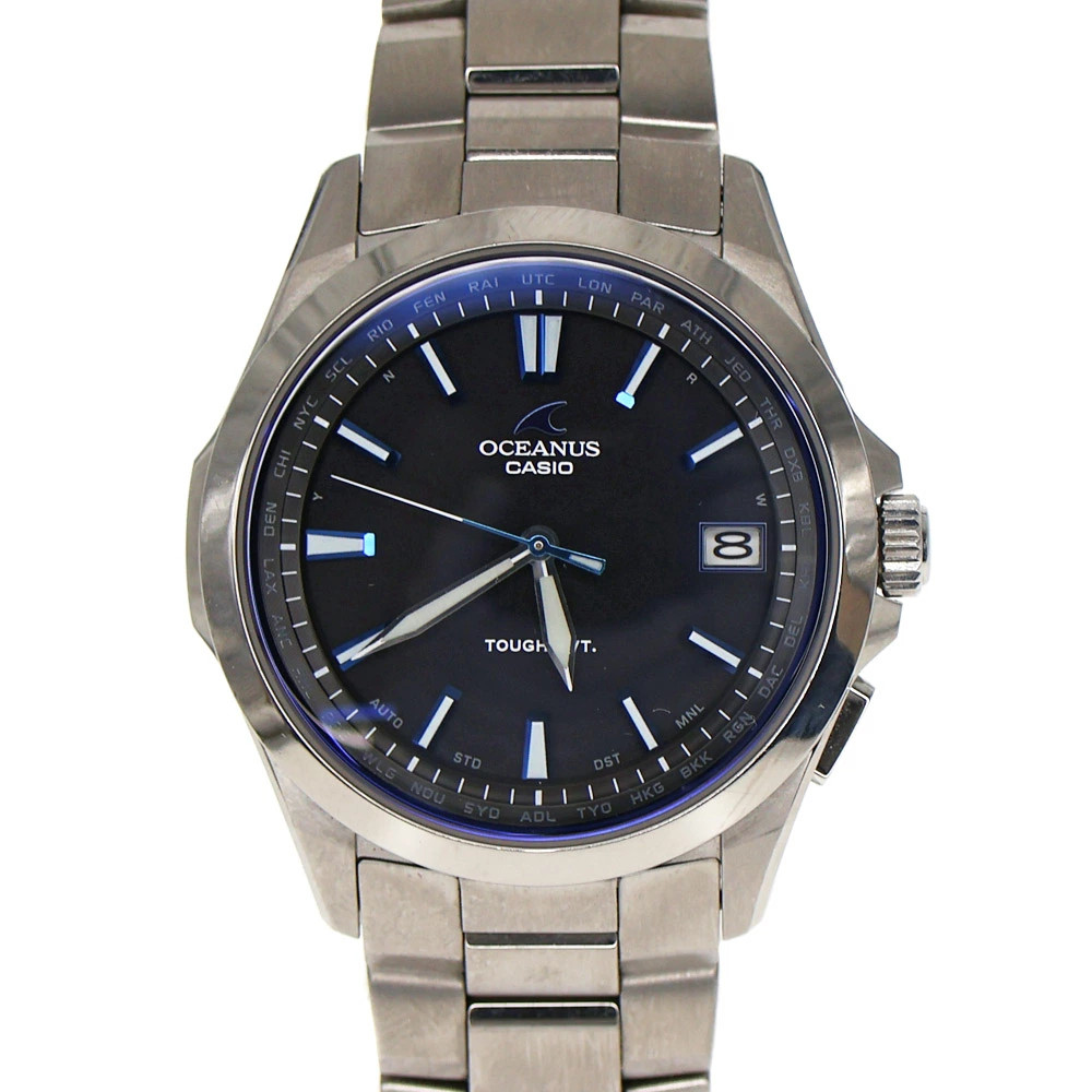 CASIO Oceanus OCW-S100-1AJF Black Wrist Size 20.5cm Men's Used